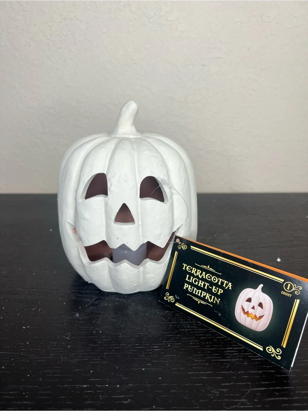 NEW Target Bullseyes Playground Halloween 2026 White Terracotta Light Up Pumpkin